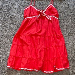 English factory red dress